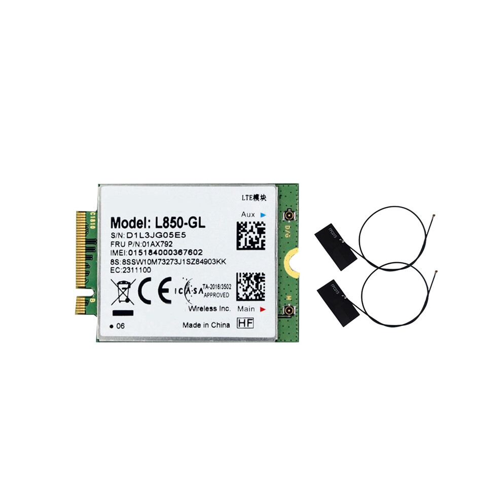 L850 Wifi Card+2Xantenna 01Ax792 Ngff M.2 Module For T580 X280 L580 T480s T480 P52s 4853284704555