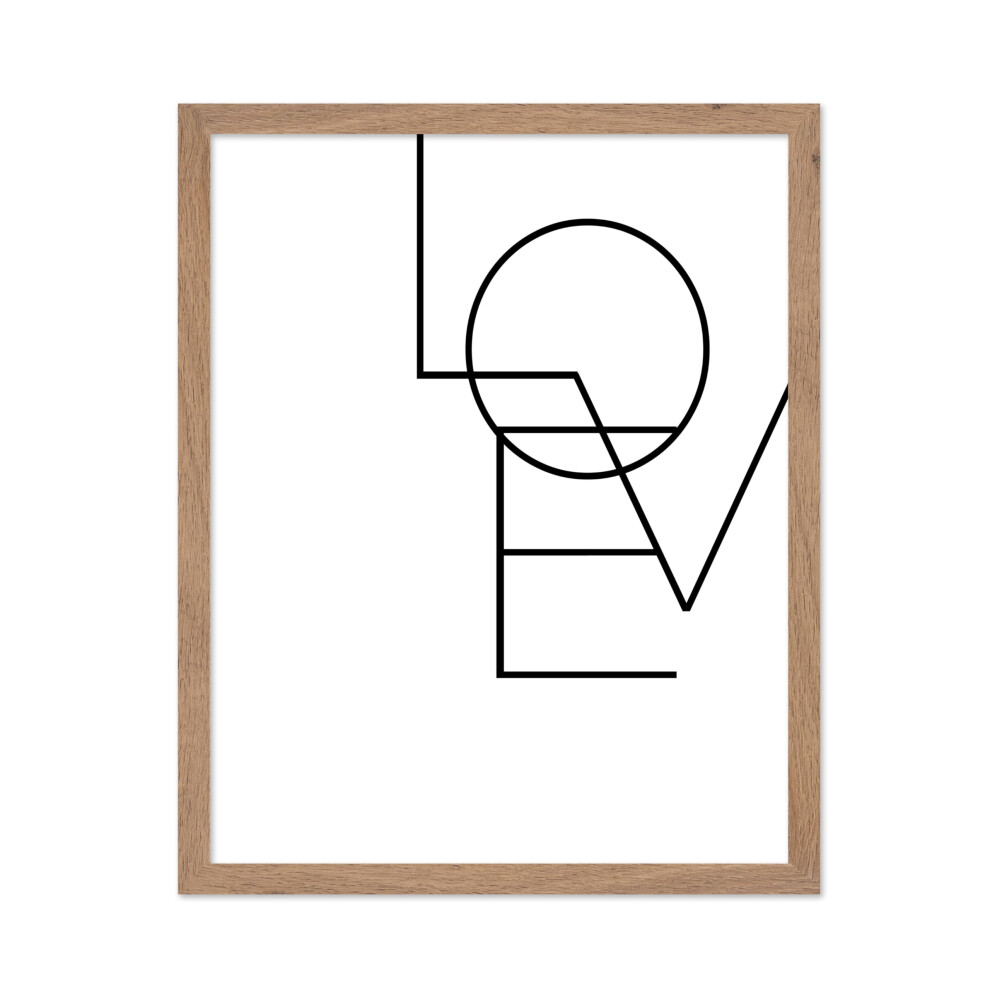 Poster Master Typographie Affiche - Citation Imprimer - Amour Joie Belle Moderne Minimaliste Noir et Blanc - Cadeau pour Famille Amoureux Ami - D