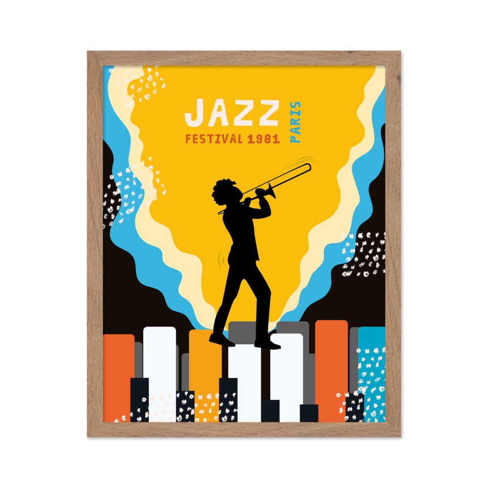 Affiche Master Jazz Vintage - Affiche R   tro Festival de Jazz de Paris - Art Musical - Cadeau pour Homme Femme Musicien - D   coration Publicitaire