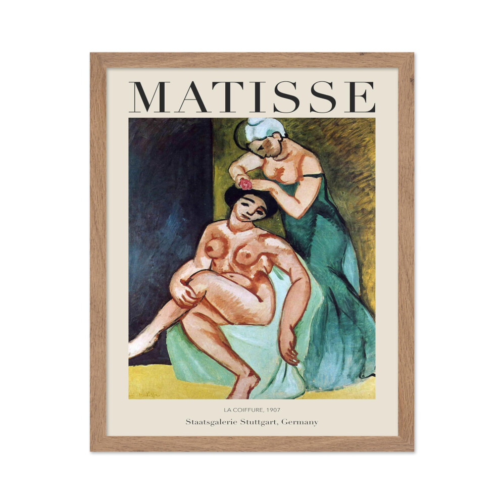 Affiche vintage Henri Matisse - La Coiffure - Peinture rétro - Art fauviste - Cadeau pour femme - Décoration pour maison, bureau, chambre à couch