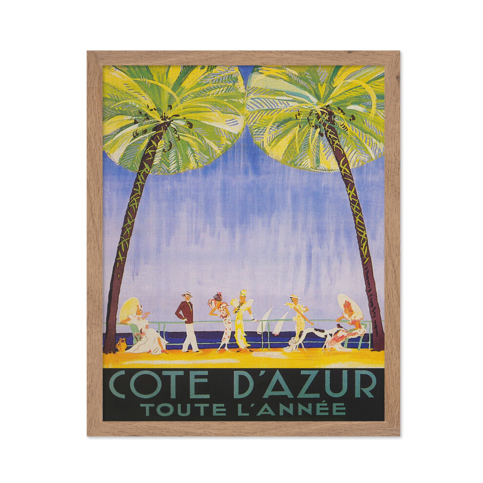 Plakat Master Travel Plakat - Vintage Cote D'azur France Art Wall Art - Kolorowy Retro Plazowy Dekoracje Scienne - Great Wall Decor Prezent Do Do-image