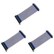 3X PCI-E Express 16X Riser Card Extender Extension Cable Ribbon Flex