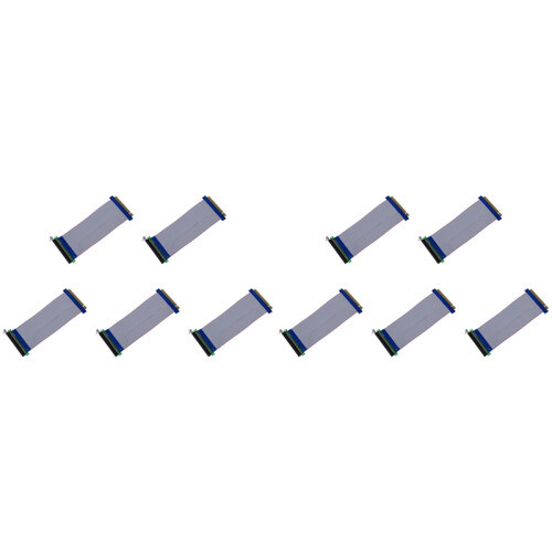 10X PCI-E Express 16X Riser Card Extender Extension Cable Ribbon Flex 1