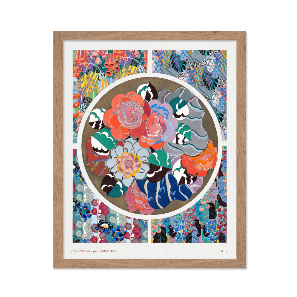Poster Master Vintage Flower Poster - Motif floral r   tro - Art floral - Cadeau Art d   co pour homme femme fleuriste - D   coration murale abstraite