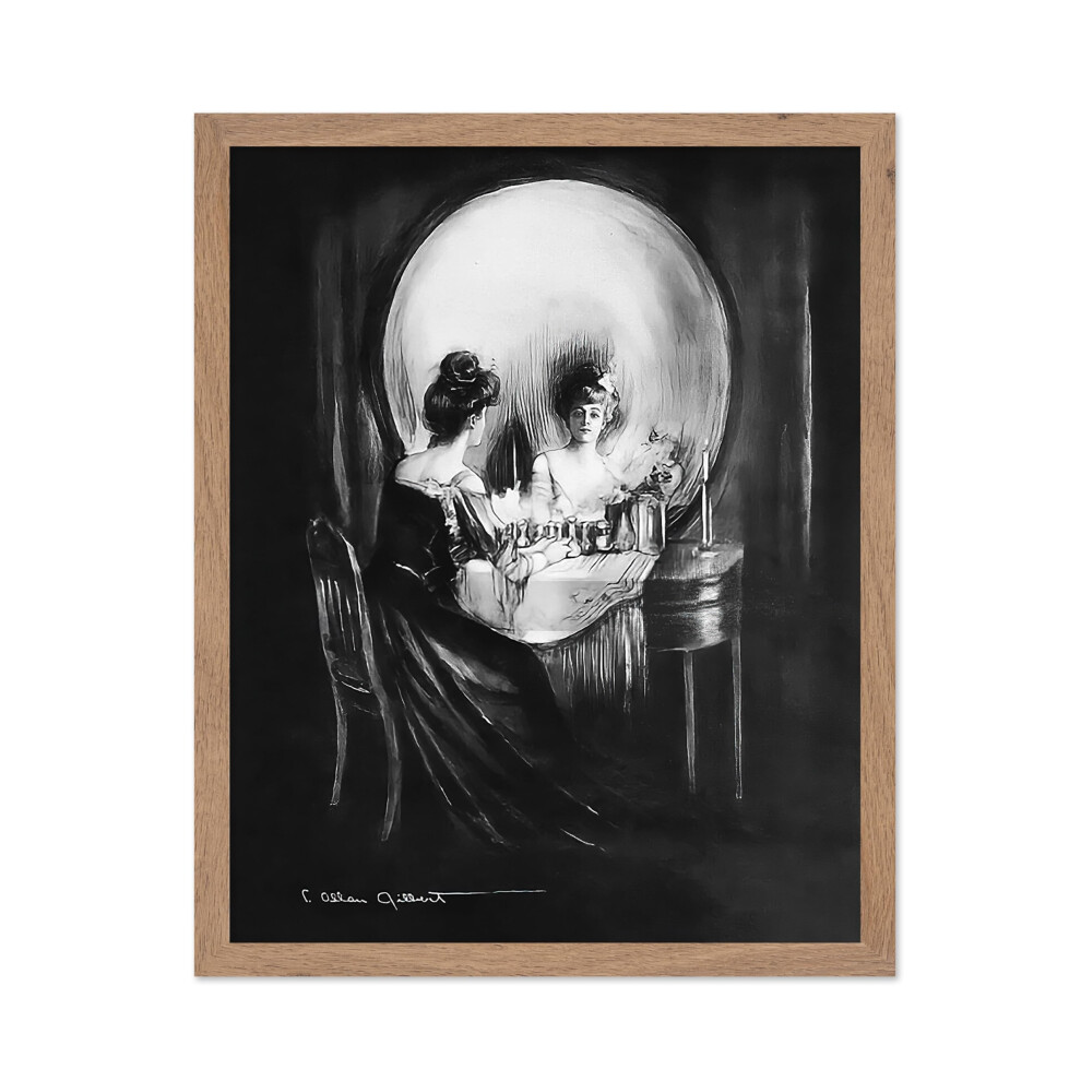 Poster Master Vintage All Is Vanity Poster - Impression cr   ne r   tro - Art d'illusion d'optique - Cadeau gothique pour lui, elle, hommes et femmes