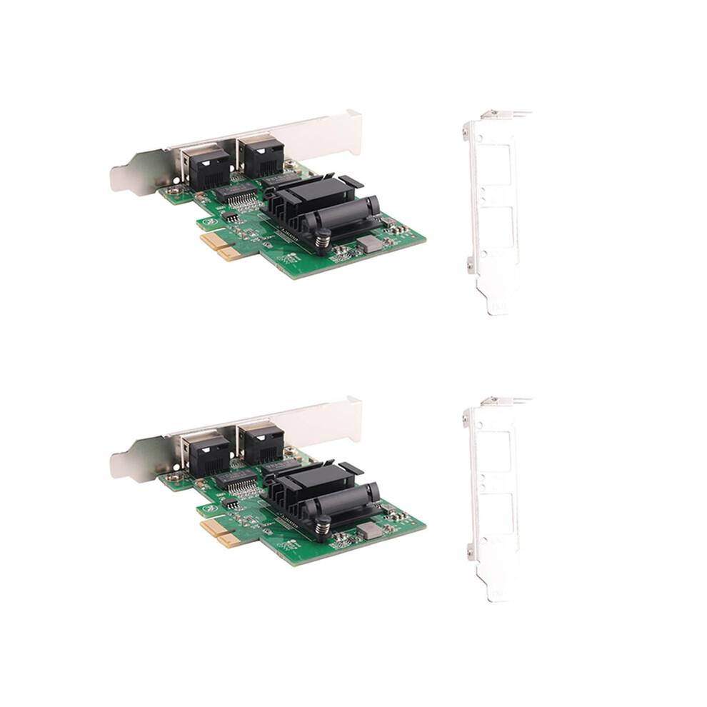 2X 2-Port Gigabit Pcie Network Card 1000M Dual Ports Pci Express Ethernet Adapter With 82571Eb Lan Nic For 4853284712765
