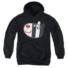 Trevco Sportswear HBRO1457-YFTH-3 Peppa Pig Zoe Zebra Face Youth Hooded Sweatshirt, Black - Large