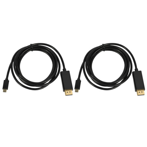 2X USB-C to DisplayPort Cable Adapter 6Ft USB 3.1 Type C DP HD