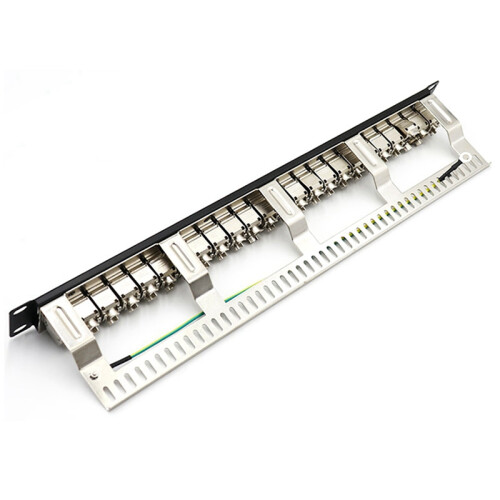 2X Cat7 Patch Panel 24Port CAT7/CAT6A Full Shielded Incl. 24X Adapter 1U 19 Inch 2