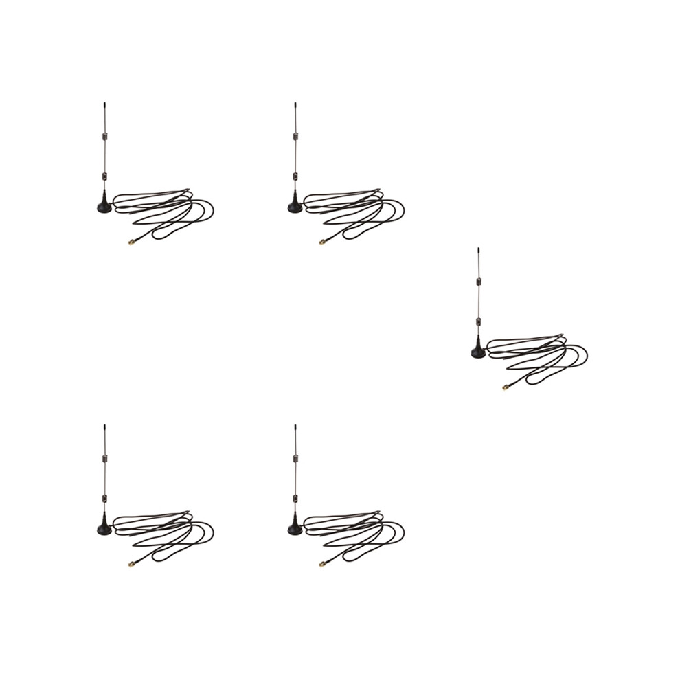 5X Wifi Antenna Booster 7Dbi 2.4Ghz For Wireless Lan Wlan Black 4853284713311