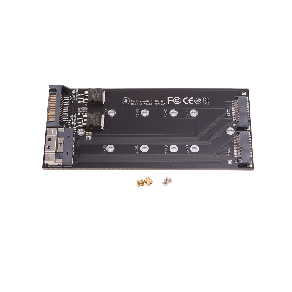 Sff-8654 8I Split Card X8 To Vroc Dual Nvme M.2 Ngff Slimline Nvme Pcie Ssd Sata Adapter For Mainboard 4853284713519