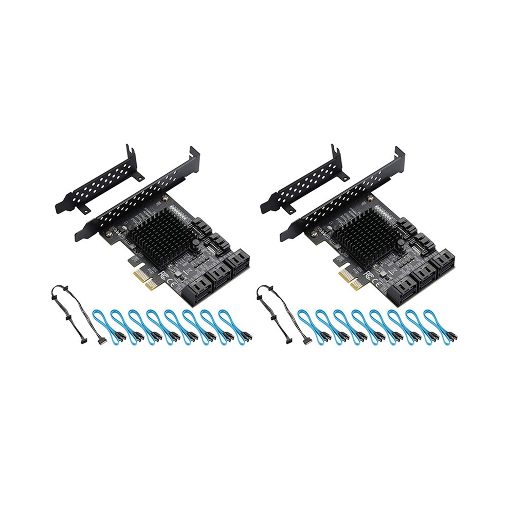 2X Pcie Sata Card 8 Port, 6Gbps 3.0 Pcie Card, To Controller Expansion Upport Devices 4853284716206