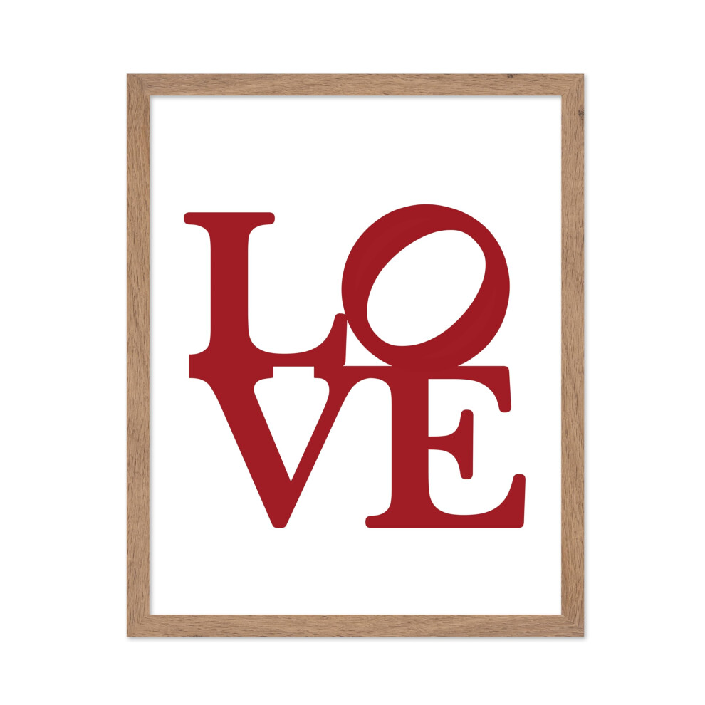 Poster Master - Affiche typographique vintage - Impression minimaliste r   tro - Mot d'amour rouge - Cadeau pour couples, amoureux, amis - D   corati
