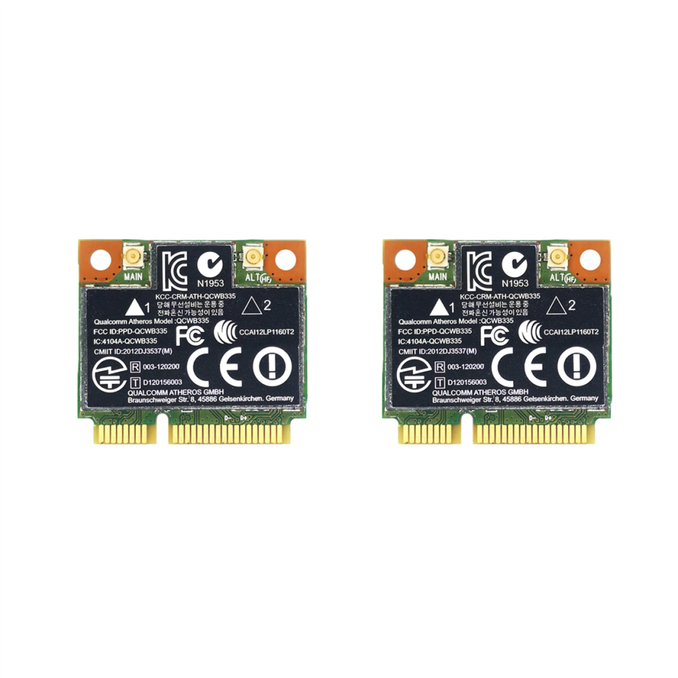 2X Ar9565 Wifi Card Qcwb335 Mini Pcie Bluetooth 4.0 150Mbps 2.4G For Xp Win7 Win8 Linux System 4853284718309