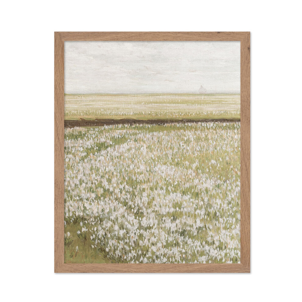 Poster Master - Affiche d'illustration vintage - Impression botanique r   tro - Cadeau pour ami artiste - Paysage de prairie, champ de fleurs, flor