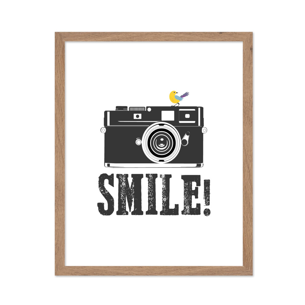 Poster Master Vintage Illustration Poster - Impression minimaliste r   tro - Cadeau pour ami artiste - Sourire pour appareil photo amateur d'oiseau