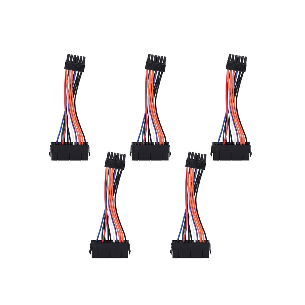 5X Psu Atx 24Pin Female To 12Pin Male Power Supply Sleeved Cable Cord 18Awg Wire For Q87h3-Am Q87h3 Motherboard 4853284718378