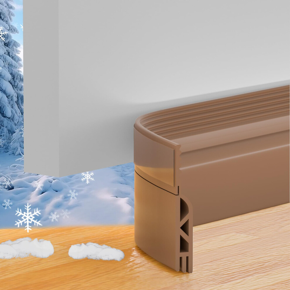 Coupe-froid pour bas de porte, coupe-froid pour portes ext   rieures et int   rieures, coupe-froid pour bloquer le bruit, isolation contre l'air froi