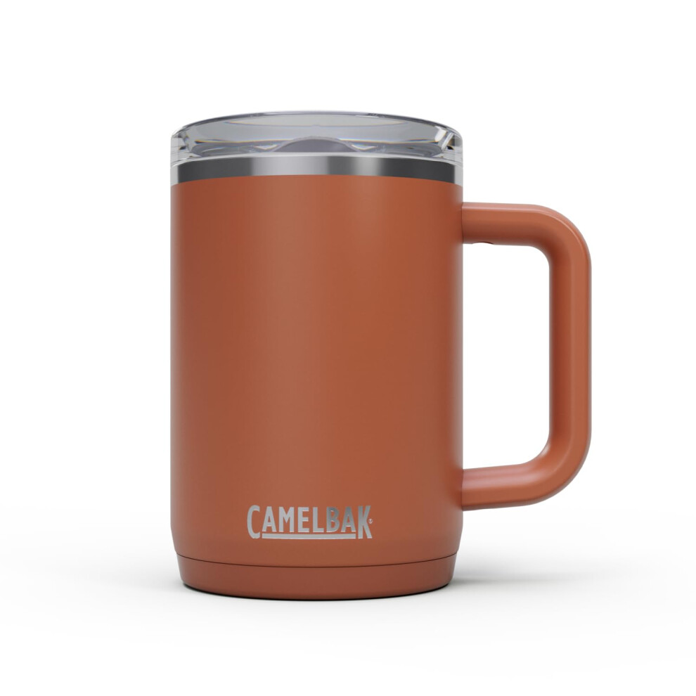 CamelBak Thrive Leak-Proof 16 oz Mug  Insulated Stainless Steel - For travel  coffee  tea  hot beverages - Spill Proof - Cup-holder Compatible  Sierra