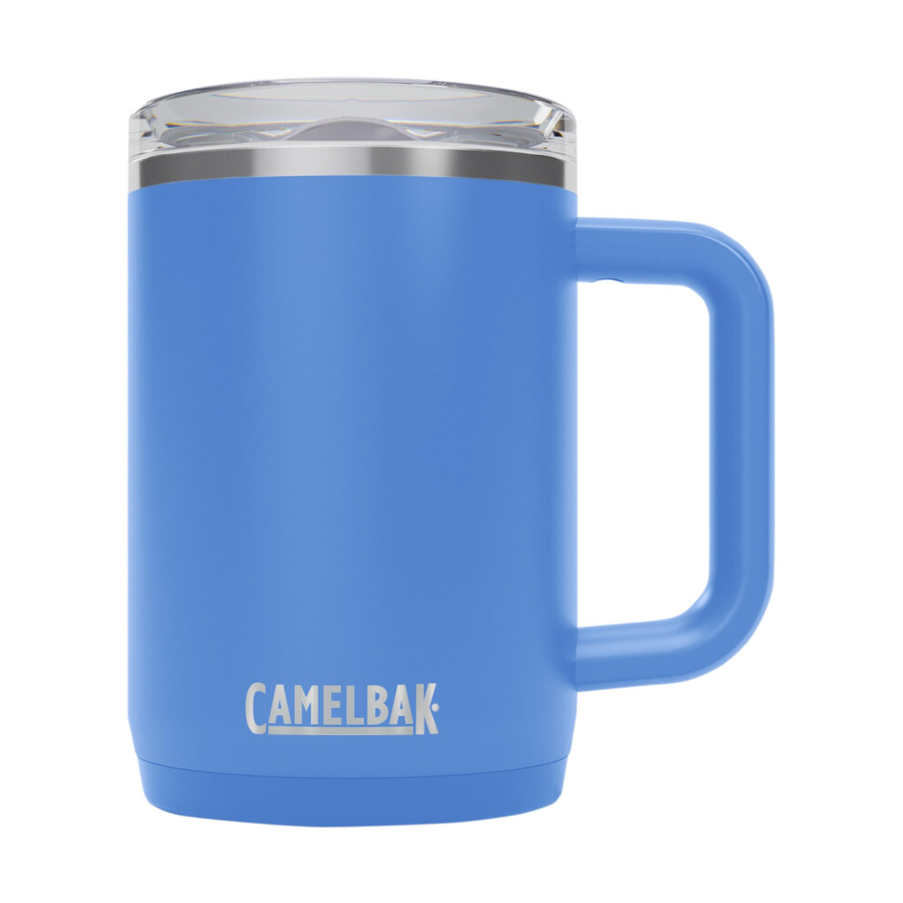 CamelBak Thrive Leak-Proof 16 oz Mug  Insulated Stainless Steel - For travel  coffee  tea  hot beverages - Spill Proof - Cup-holder Compatible  Sky Bl