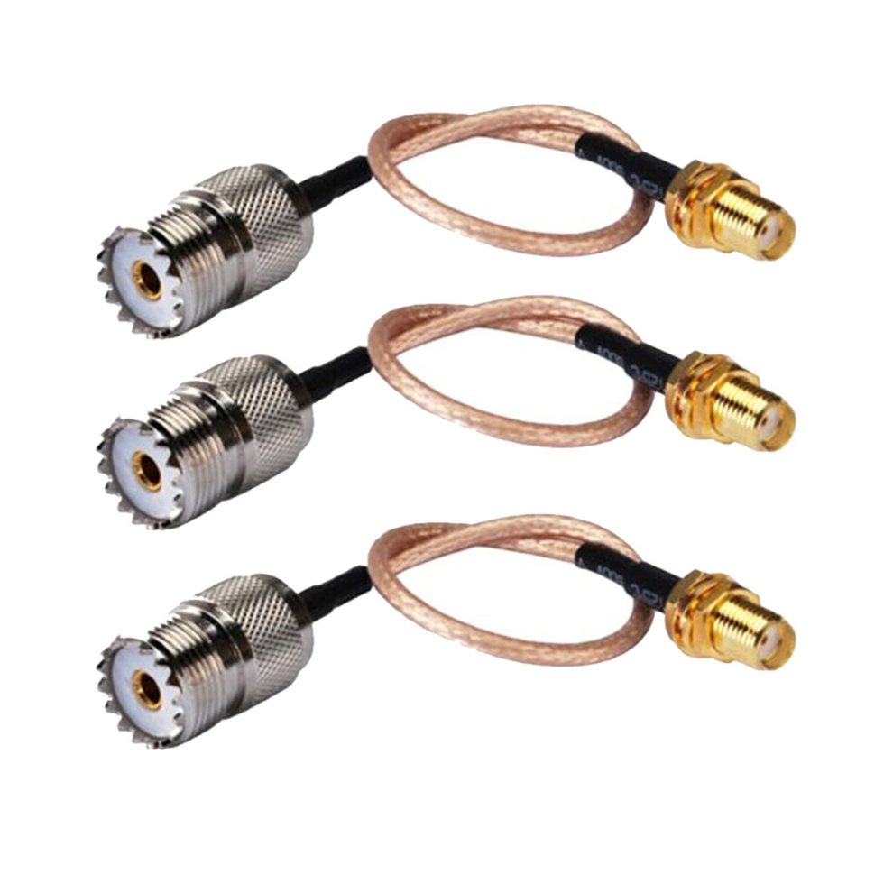 Photos - Cable (video, audio, USB) 3X Handheld Antenna Cable Adapter for UHF Base and Mobile Antennas - SMA Female to SO-239 Connectors