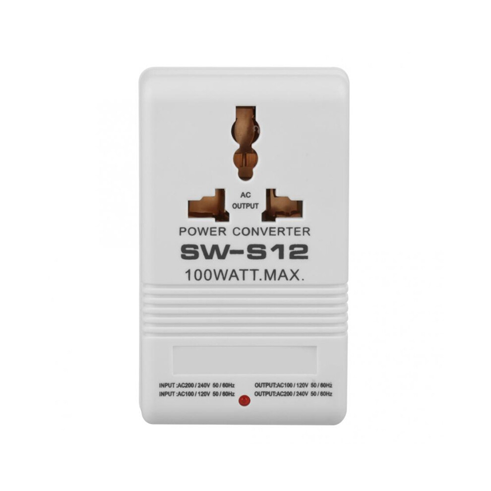 SW-S12 100W 110V/120V to 220V/240V Step-Up Down Voltage Transformer Converter Travel Dual Channel Power