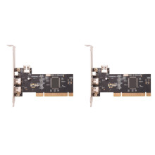 2X 3 Port IEEE 1394 Firewire Card PCI Adapter Controller for Desktop PC