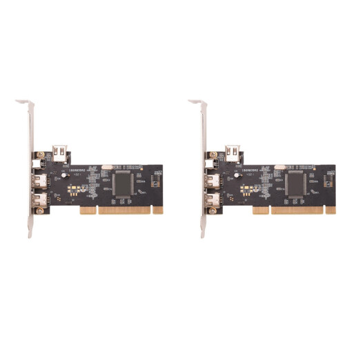 2X 3 Port IEEE 1394 Firewire Card PCI Adapter Controller for Desktop PC