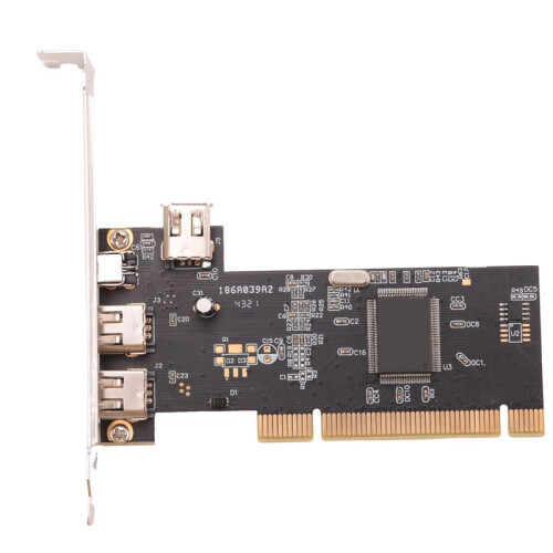 2X 3 Port IEEE 1394 Firewire Card PCI Adapter Controller for Desktop PC 2