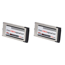 2X High-Speed Dual 2 Port USB 3.0 Express Card 34mm Slot PCMCIA Converter Adapter for Laptop Notebook