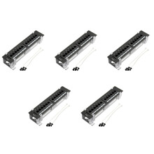 5X Network Tool Kit 12 Port CAT6 Patch Panel RJ45 Networking Wall Mount Rack with Bracket