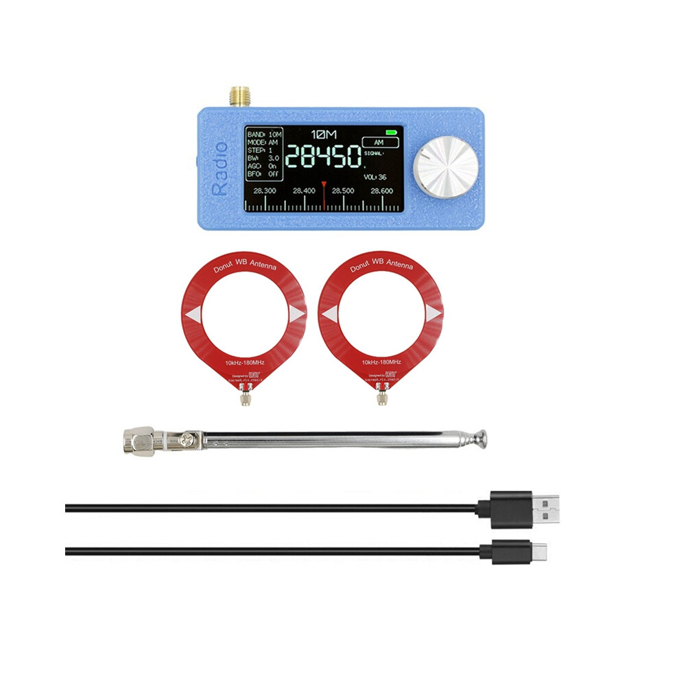 Photos - Radio / Clock SI4732 Mini Radio Receiver 10Khz-180Mhz Portable Radio+2 Type Antenna Kit AM FM HF SW MW VHF