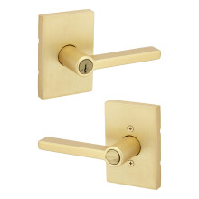 Kwikset Halifax bejrati ajt foganty zrral s kulccsal Biztonsgos kulcsos megfordthat kar klso tglalap Elso bejrat s hlszobk Szatn srg