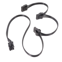 PCIe 6Pin Male to 3 IDE Power Supply Cable for X-1050XM2 X-1250XM2 X-Series - X-650 KM3 X-750 X-850 PSU