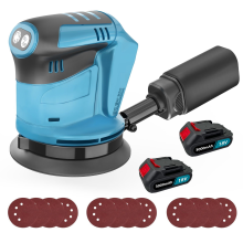 Cordless Random Orbital Sander 5"12xDisc 2Batterry 3.0A+Charger-Makita Compatible