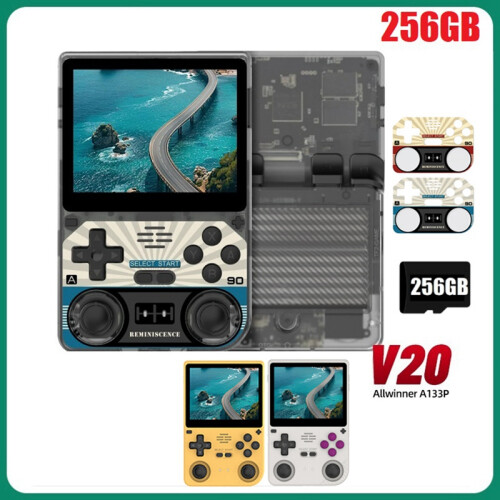 V20 Retro Video Handheld Game Console 256GB 3.5inch IPS HD Screen A133P Open Source Linux for SFC Simulators B