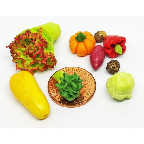 Dolls House Vegetable Selection Loose In A Plastic Crate Miniature V4 1
