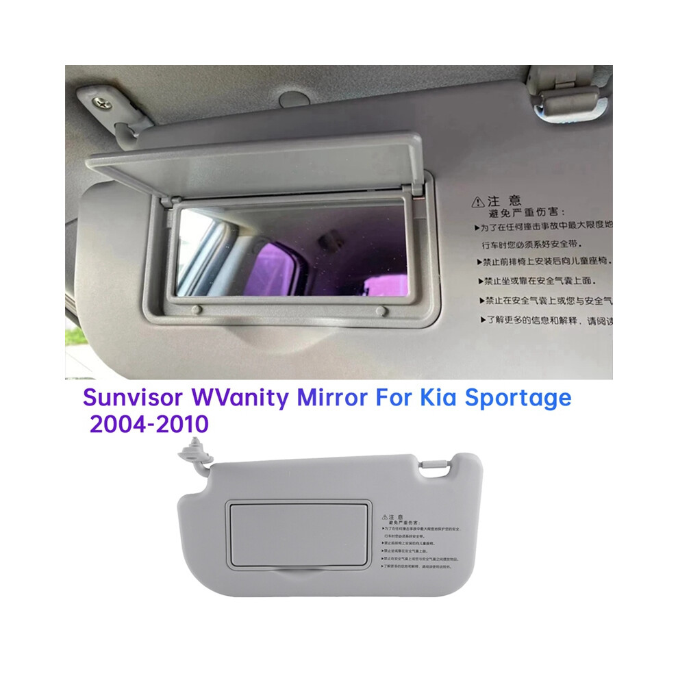 Car Sunvisor With Vanity Mirror For 2004-2010 Sun Visors Shades Makeup 85202-03000 8520203000 Left Grey 4853284732909