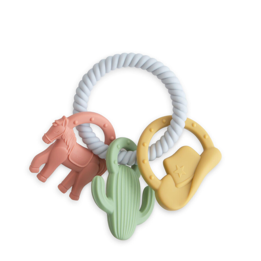 Mushie Silicone Western Teething Ring Toy ???S?