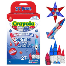 CreateOn Crayola Rd Vit & Bl PIP Magnetiska plattor 27 st Magnetiska BarnByggleksaker STEM Learning Reseleksaker fr pojkar och flickor 27-dela