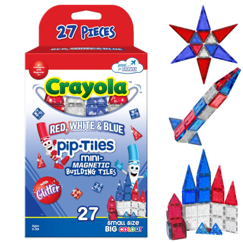 Createon Crayola Red White & Blue Pip Magnetic Fliser 27pc