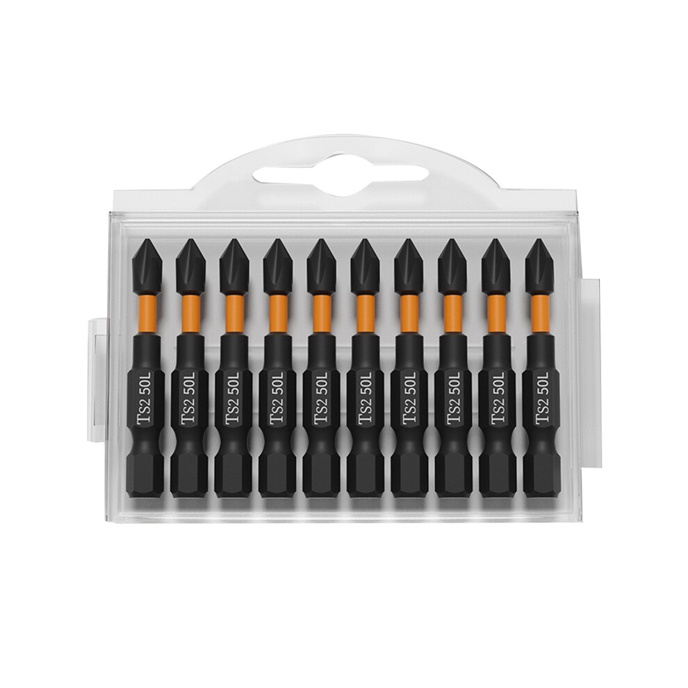 10Pcs 50Mm Ph2 Magnetic Bit Set Impact Batch Hardness Screwdriver Screw Driver Hand Tool 4853284736754