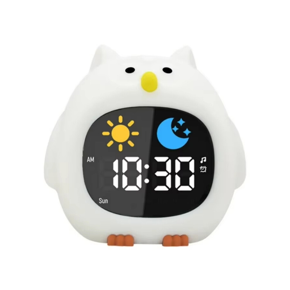 Alarm Clock For Kids Owl-Shape Toddler Sleep Training Cute Touch Night Children Bedroom Light Tlily