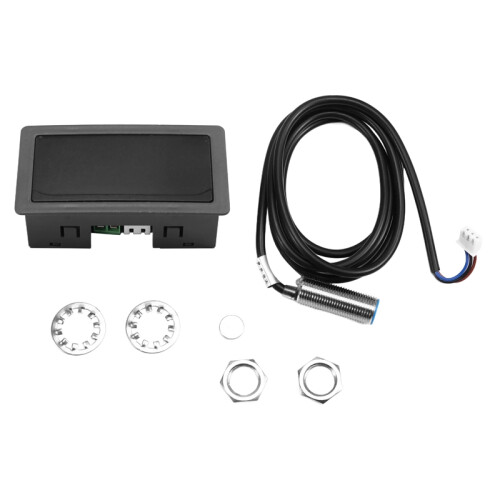 4 Digital LED Display Tachometer RPM Speed Meter High Precision with Hall Proximity Switch Sensor NPN 1