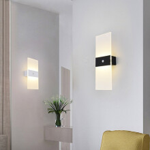 Rechargeable Wall Lamp Drill-Free Bedside Night Light Without Wiring Master Bedroom Lighting A