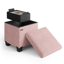 StorageBud Osmoman z przechowywaniem do salonu 15 -calowy przechowywanie kostki otomana Mala stp osmanska Rest Boucle Foot Stool Ottoman Max 330