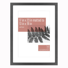 MCS Studio Gallery 17x23 Poster Frame Display Pictures 13x19 With Mat or 17x23 Without Mat Vertical & Horizontal Wall Hanging Large Picture Frame fo