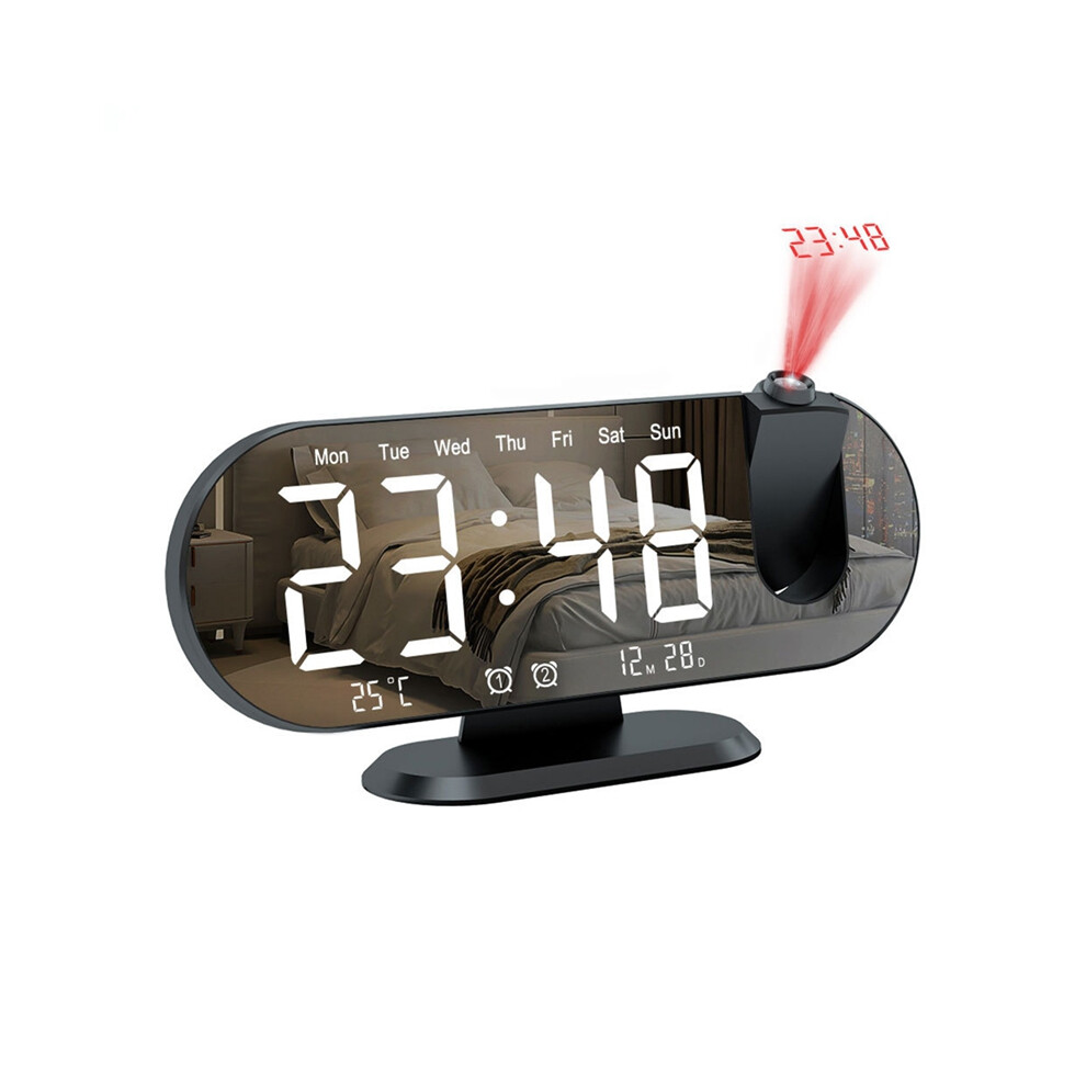 Mini 4K Clock Camera LED Digital Smart Alarm Projection Supports Remote Viewing Mobile Detection