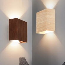 Wood Grain Bedroom Bedside Wall Lamp Background Corridor Entrance Staircase Atmosphere B
