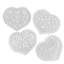 Spring Polymer Clay Molds,Polymer Silicone Molds,Flower Molds,Earring Molds for 4PCS